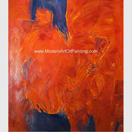 نقاشی رنگ روغن هنر مدرن زن , نقاشی های هنری انتزاعی ساکسیفون زن سیگاری