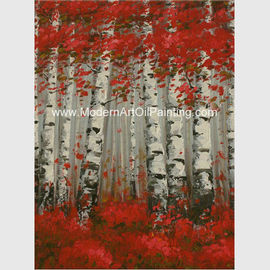 نقاشی رنگ روغن هنر مدرن با دست نقاشی جنگل بریچ، نقاشی منظره انتزاعی