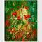 دست نقاشی انتزاعی رنگارنگ گل - نقاشی شده با بافت اندازه یا رنگ سفارشی
