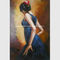 نقاشی با دست نقاشی رنگ روغن اسپانیایی / نقاشی زن فلامنکو هنر بوم رقصنده