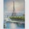 Impression پاریس نقاشی رنگ روغن پاریس خیابان کشش قاب یک پانل دفتر دکو