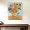بازتولید رنگ روغن ون گوگ نقاشی شده با دست، نقاشی های روغنی طبیعت بی جان از آفتابگردان ونسان