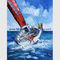نقاشی های کشتی با چاقوی پالت روی قایق های انتزاعی بوم برای باشگاه های شرکت ها