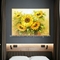 چاقوی پالت نقاشی با روغن آفتابگردان نقاشی دیواری با گل برای اتاق خواب