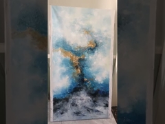 نقاشی روی بوم انتزاعی نقاشی شده با دست برای دکور دیوار