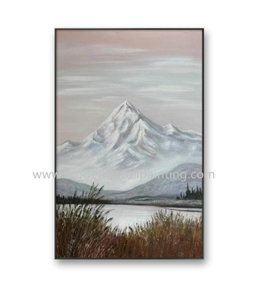 بوم منظره مدرن نقاشی رنگ روغن کوه های نقاشی شده با دست با قلم موی رمانتیک