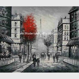 نقاشی مشکی و سفید پاریس، نقاشی منظره با چاقو پالت تاثیرگذاری