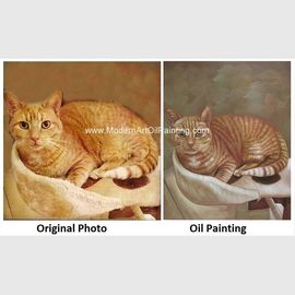 نقاشی رنگ روغن پرتره گربه - نقاشی شده با بافت عکس خود را به یک نقاشی تبدیل کنید