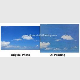 نقاشی پرتره منظره مدرن رنگ روغن آسمان آبی از عکس هدیه تعطیلات