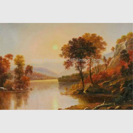 River Sunrise اورجینال نقاشی منظره روغنی افقی 50 سانتی متر در 60 سانتی متر