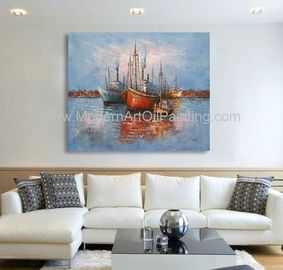 قایق های امپرسیونیسم 20 اینچ 24 اینچ نقاشی رنگ روغن اتاق غذاخوری