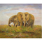 100% دست ساز خانوادگی فیل عاشق نقاشی رنگ روغن روی بوم نقاشی دیواری حیوانات زیبا برای دکوراسیون منزل