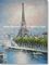 حلال ECO نقاشی رنگ روغن پاریس برج ایفل با دست