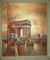 نقاشی رنگ روغن صحنه خیابان معاصر پاریس Arc De Triomphe On Canvas