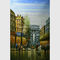 نقاشی انتزاعی پاریس برج ایفل / چاقوی پالت نقاشی خیابان پاریس با بافت