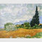 نقاشی های رنگ روغن دست ساز وینسنت ون گوگ تولید مثل مزرعه گندم با سرو