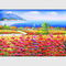 نقاشی با رنگ روغن گل خشخاش قرمز نقاشی با روغن دریای مدیترانه با چاقو