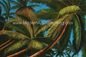 نقاشی های هنری هاوایی با دست، نقاشی منظره درختان نارگیل روی بوم