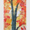 نقاشی رنگ روغن با چاقو پالت انتزاعی جنگل پاییز منظره دست ساز برای هتل های ستاره
