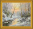 Snow River اورجینال نقاشی منظره روغنی دیواری 20 &quot;X24&quot;