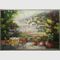 نقاشی دست ساز بوم مدیترانه ای با رنگ روغن کتانی مناظر باغ نقاشی رنگ روغن